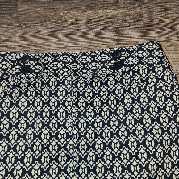 Ann Taylor Navy Geometric Patterend Skirt - Picture 4 of 7